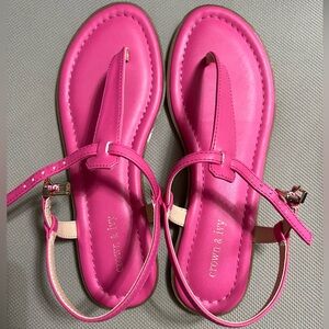 Crown and Ivy Pink Sandals. Size 7. Worn Twice!